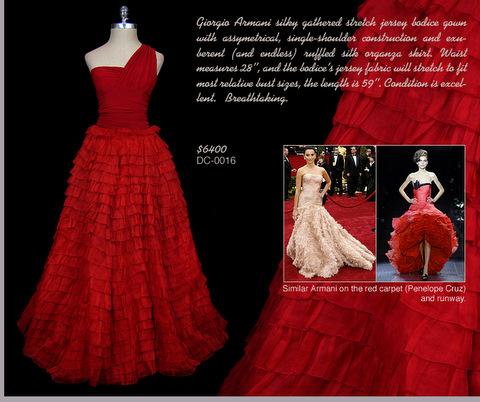 giorgio armani red dress